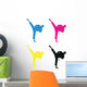 cmyk karate silhouette Wall Decal