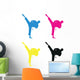 cmyk karate silhouette Wall Decal