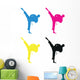 cmyk karate silhouette Wall Decal