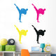 cmyk karate silhouette Wall Decal