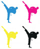 cmyk karate silhouette Wall Decal