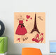 Beautiful set of "From Paris with Love" Wall Mural