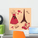 Beautiful set of "From Paris with Love" Wall Mural