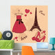Beautiful set of "From Paris with Love" Wall Mural