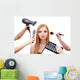 Beautiful Young Woman and Wall Mural