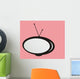 Abstract isolated retro tv graphic Wall Mural