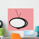 Abstract isolated retro tv graphic Wall Mural