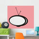 Abstract isolated retro tv graphic Wall Mural