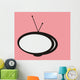 Abstract isolated retro tv graphic Wall Mural