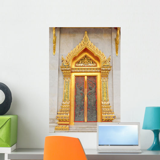Thai Temple Door with