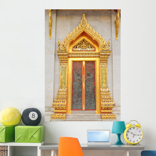 Thai Temple Door with