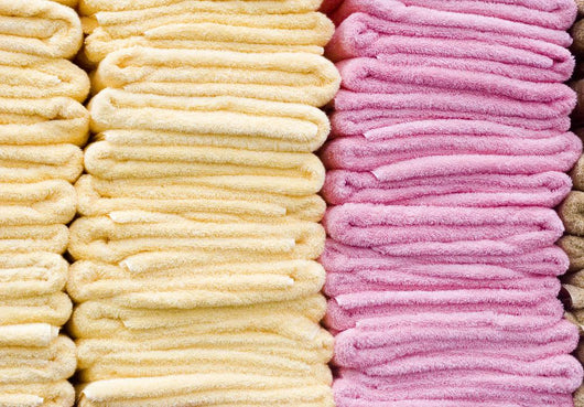 Yellow and Pink Towels Wall Mural