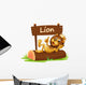 King Lion and Wooden Wall Decal