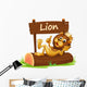 King Lion and Wooden Wall Decal