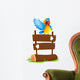 A colorful bird and the signboard Wall Decal
