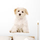Puppy Sat White Wall Decal
