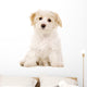 Puppy Sat White Wall Decal
