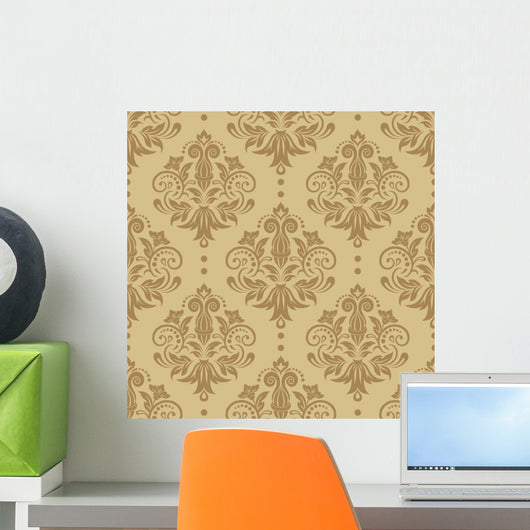Damask Seamless Vector Pattern Wall Decal