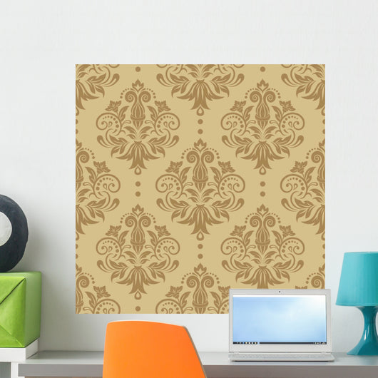 Damask Seamless Vector Pattern Wall Decal