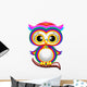 Rainbow Baby Owl Cartoon Gufo Cucciolo Arcobaleno-Vector Wall Decal