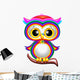 Rainbow Baby Owl Cartoon Gufo Cucciolo Arcobaleno-Vector Wall Decal