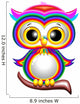 Rainbow Baby Owl Cartoon Gufo Cucciolo Arcobaleno-Vector Wall Decal