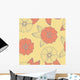 Seamless Tropical Floral Pattern Wall Decal