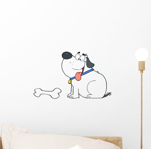 Happy White Fat Dog