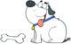 Happy White Fat Dog