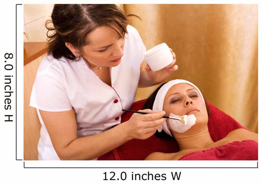 young woman in beauty salon, beauty mask Wall Mural