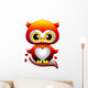 Baby Owl Love Owl Cartoon Puppy Hearts and Love-Vector Wall Decal