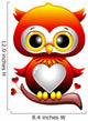 Baby Owl Love Owl Cartoon Puppy Hearts and Love-Vector Wall Decal