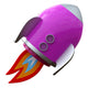 3D Illustration Cartoon Rocket