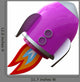 3D Illustration Cartoon Rocket