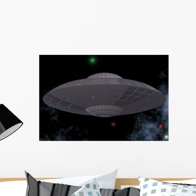 Unidentified Flying Object from Wall Mural shown on a wall