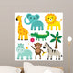 Cute Baby Safari Animals Wall Decal Sticker Set