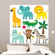 Cute Baby Safari Animals Wall Decal Sticker Set