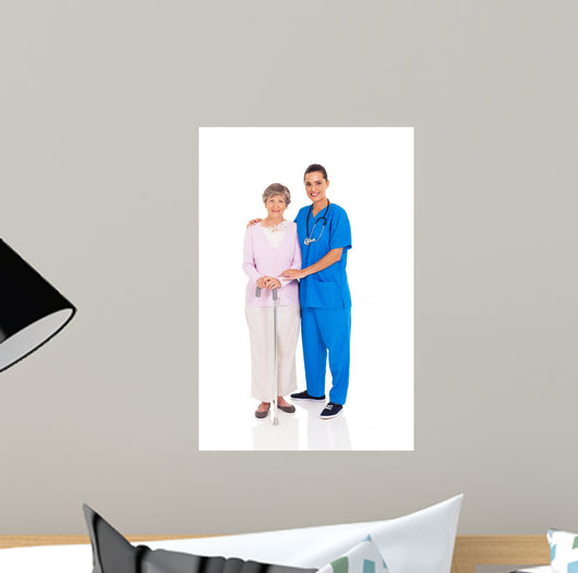 Beautiful Young Nurse and Wall Decal