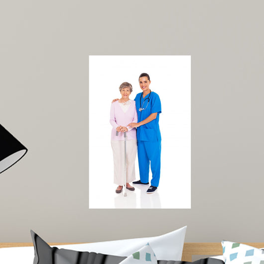 Beautiful Young Nurse and Wall Decal
