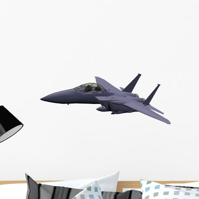Military Airplane Wall Decal shown on a wall