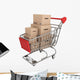 Shopping Cart with Stack Wall Decal