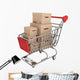 Shopping Cart with Stack Wall Decal