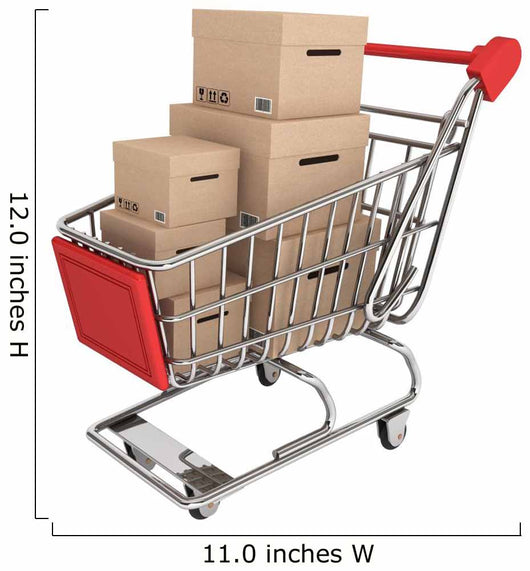 Shopping Cart with Stack Wall Decal
