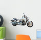 Big motorcycle isolated on white. Wall Decal