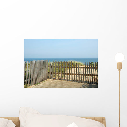Atlantic Ocean through Fence Wall Mural
