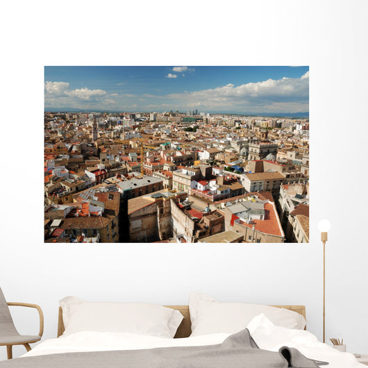 View over the rooftops of Valencia, Spain Wall Mural