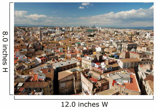 View over the rooftops of Valencia, Spain Wall Mural
