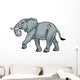 elephant on white Wall Decal