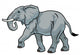 elephant on white Wall Decal