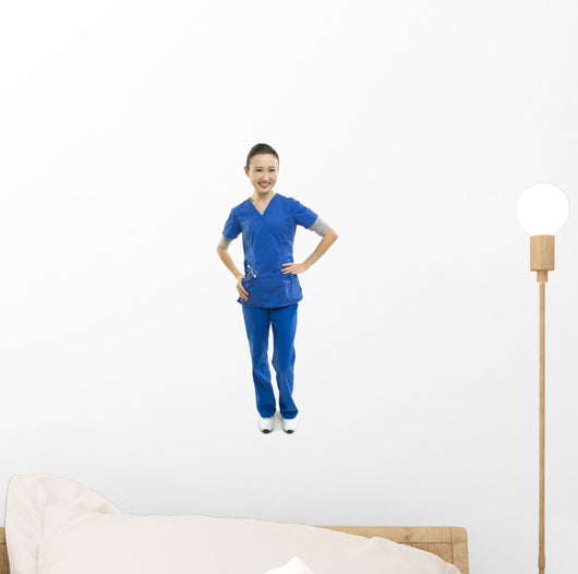 Healthcare Worker Scrubs Wall Decal